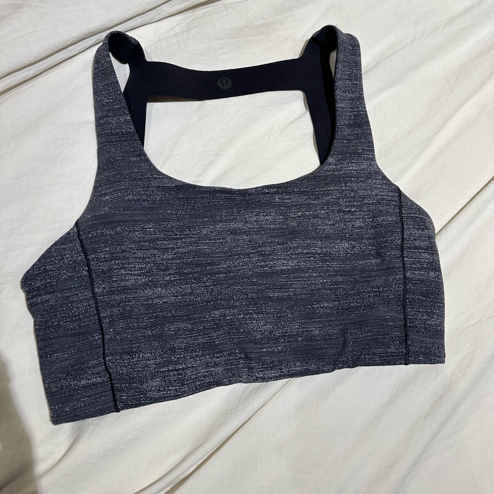 Lululemon LAB Pilates/yoga esker sports bra heather grey size 10